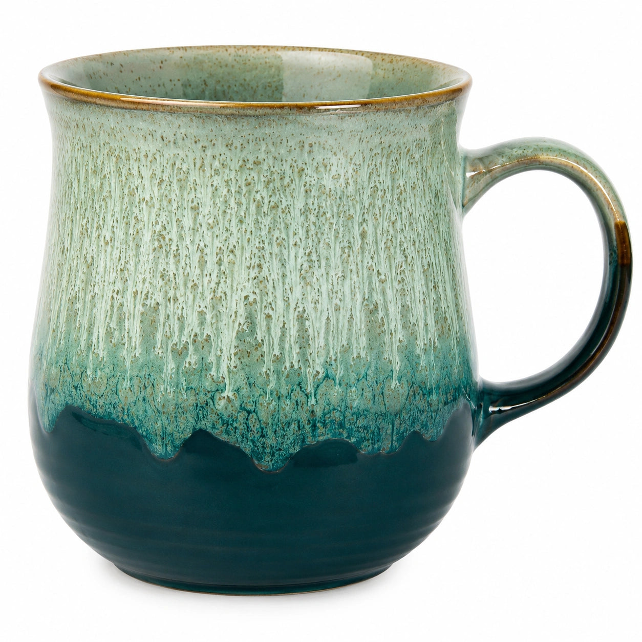 Tasse à café en céramique dégradé vert 350ml