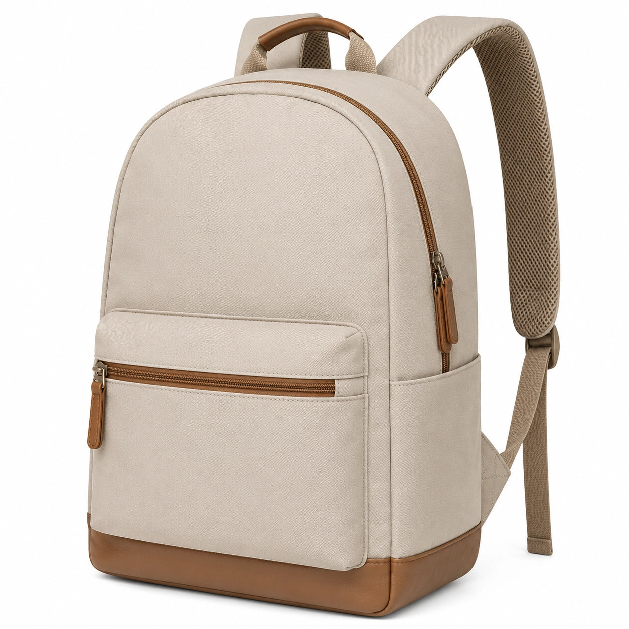 Sac à dos moderne 15 pouces beige avec accents