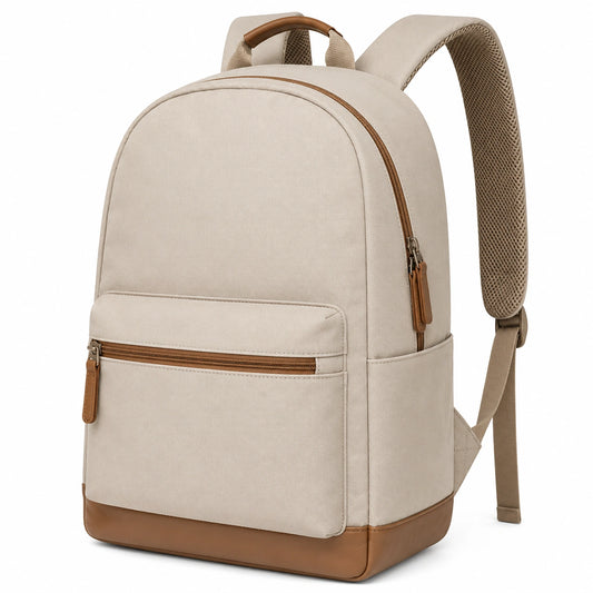 Sac à dos moderne 15 pouces beige avec accents