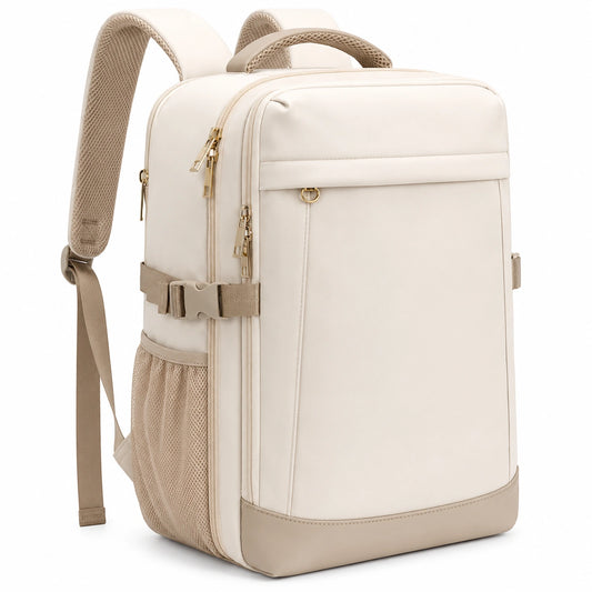 Sac à dos imperméable beige/taupe pour ordinateur 15 pouces