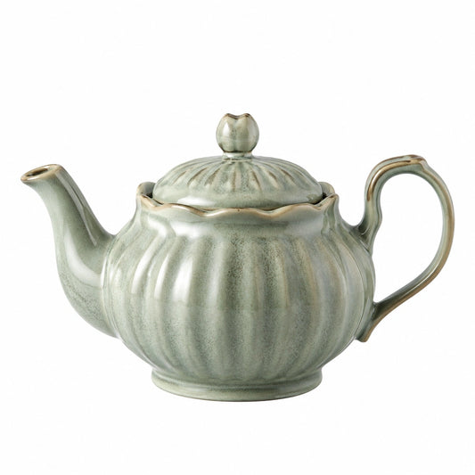 Théière en céramique verte émaillée 800 ml