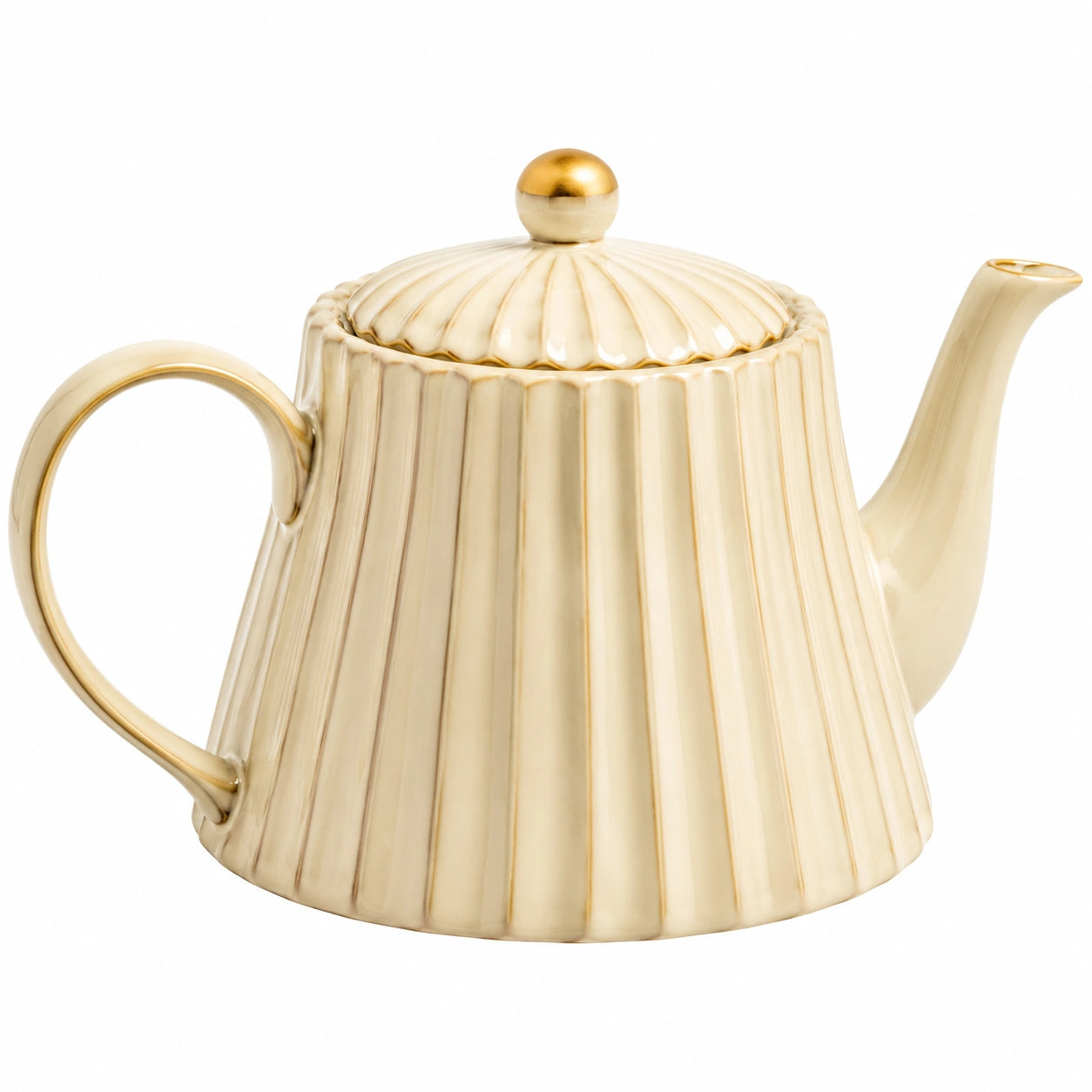 Théière en céramique dorée élégante 1000 ml
