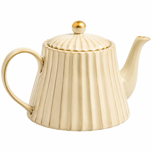 Théière en céramique dorée élégante 1000 ml