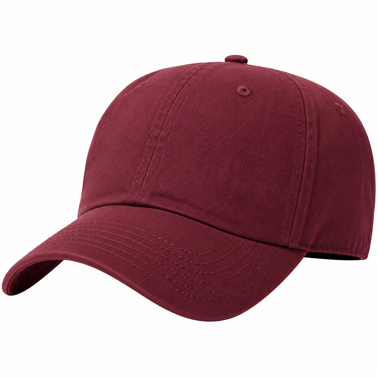 Casquette de Baseball Ajustable Unisexe Bordeaux