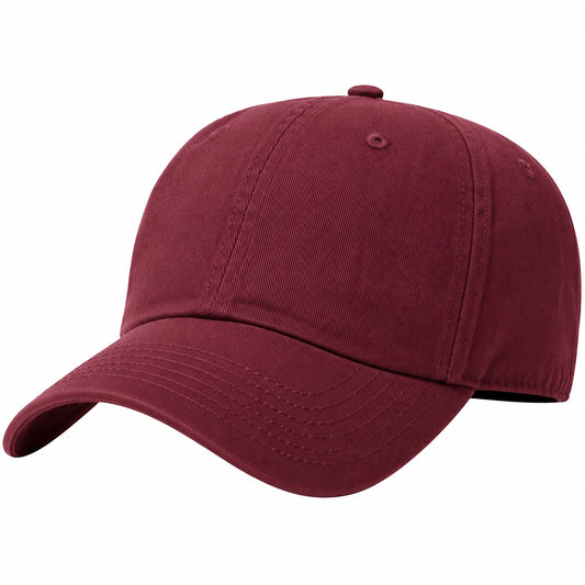 Casquette de Baseball Ajustable Unisexe Bordeaux