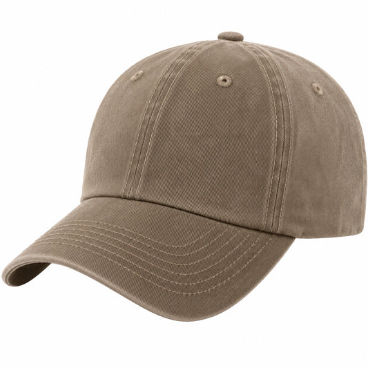 Casquette de baseball réglable unisexe marron