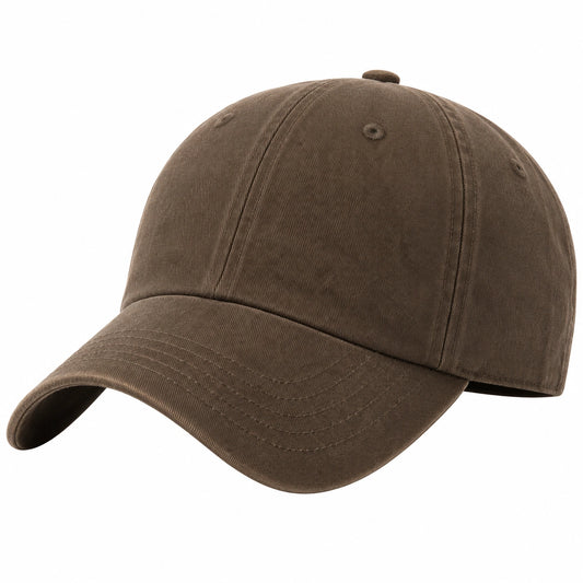 Casquette de Baseball Brun Réglable pour Adultes