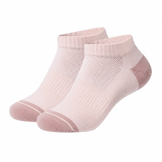 Chaussettes courtes respirantes rose pâle