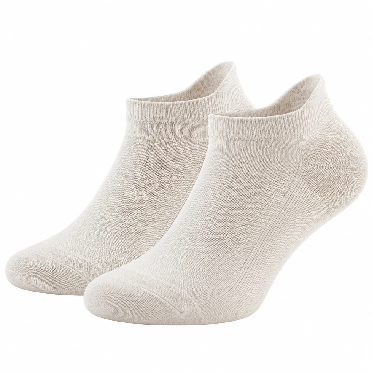 Chaussettes basses unisexes crème taille unique
