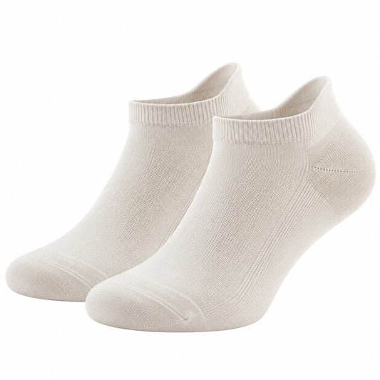 Chaussettes basses unisexes crème taille unique