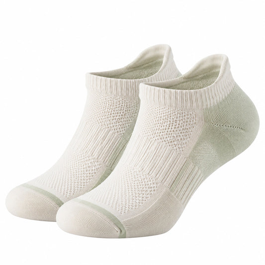 Chaussettes Invisibles Blanches et Vertes Respirantes