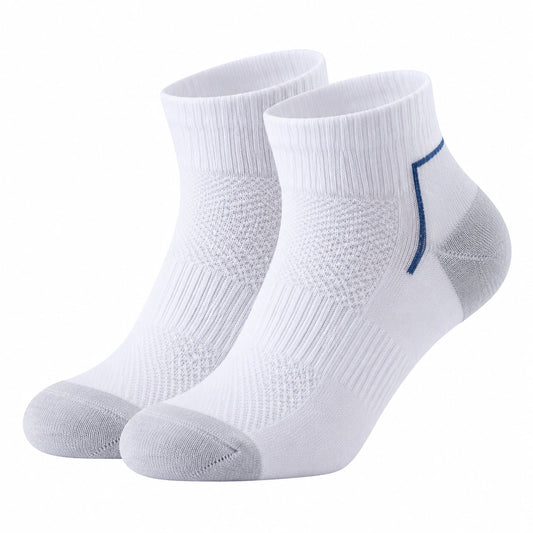 Chaussettes de sport courtes blanches et grises, forte élasticité