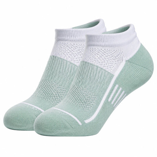 Chaussettes Courtes Respirantes Vert Menthe et Blanc