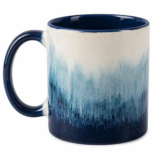 Mug en céramique dégradé bleu et blanc 350ml
