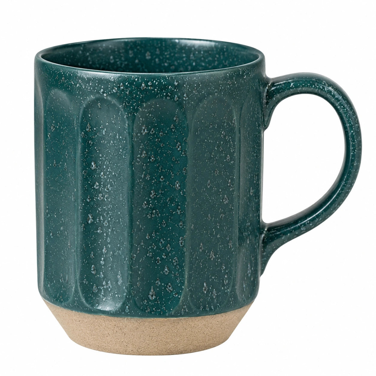 Tasse céramique vert foncé grainée 300ml